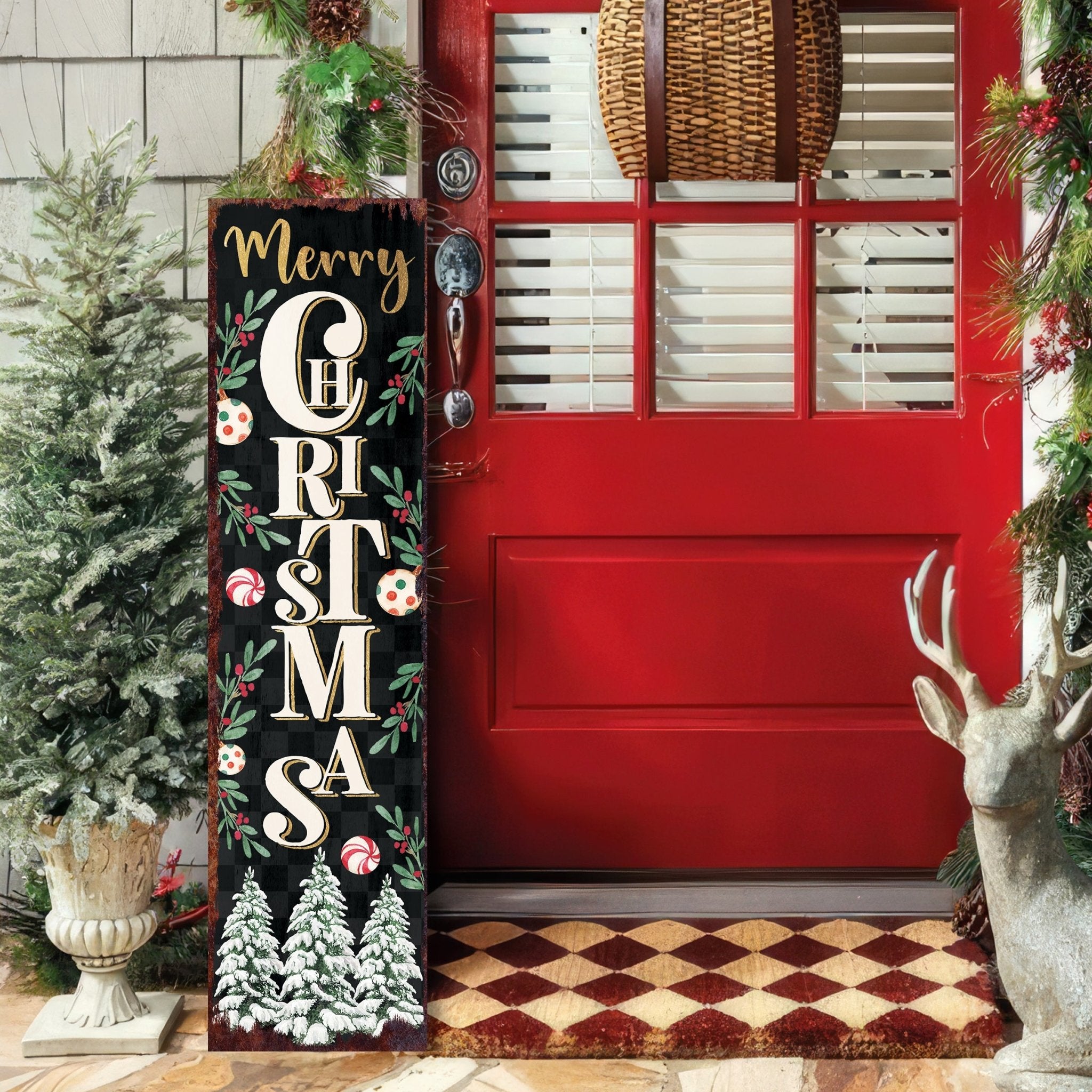 36in Merry Christmas Sign for Front Porch - Tuesday Morning - Wall Signs