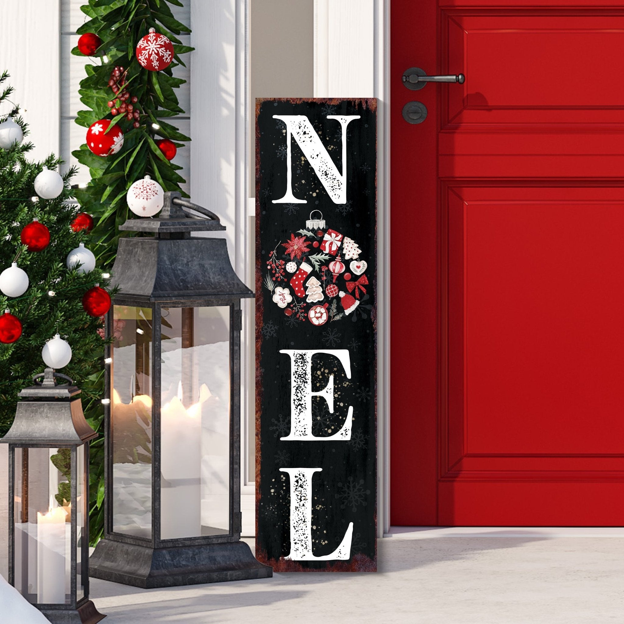 36in Noel Christmas Sign for Front Porch - Vintage Christmas Decoration - Tuesday Morning - Wall Signs