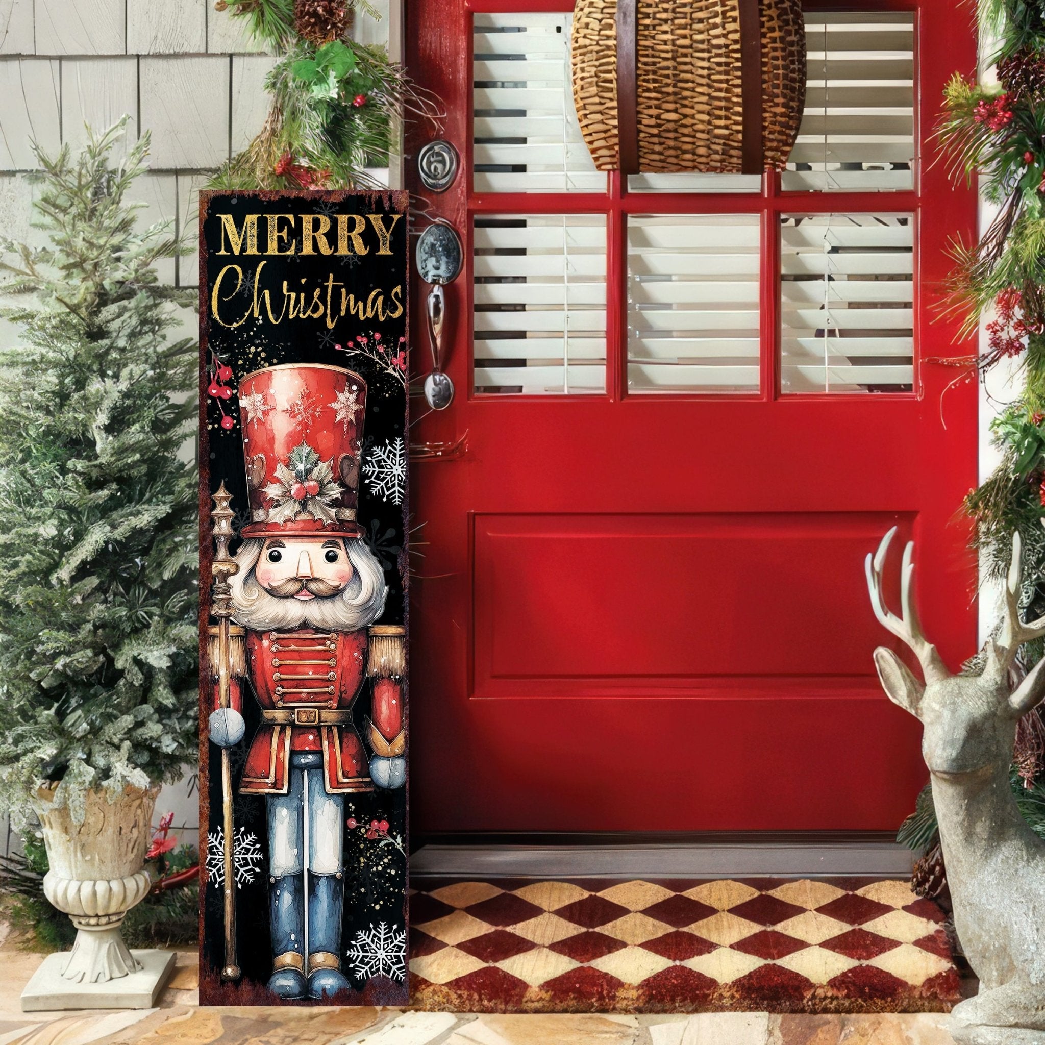 36in Nutcracker Merry Christmas Porch Sign - Tuesday Morning