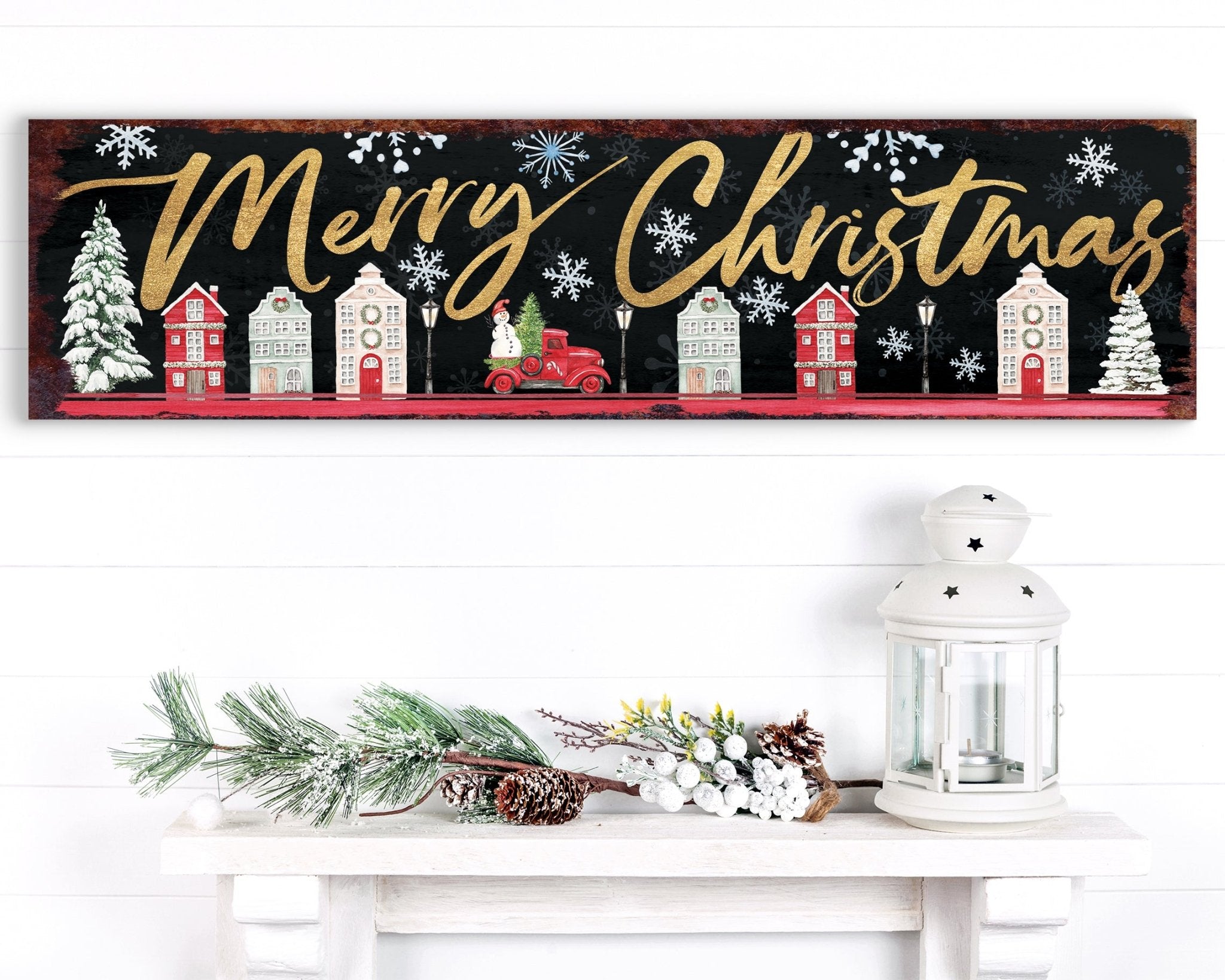 36in Seasons Greetings Christmas Sign - Tuesday Morning - Wall Signs