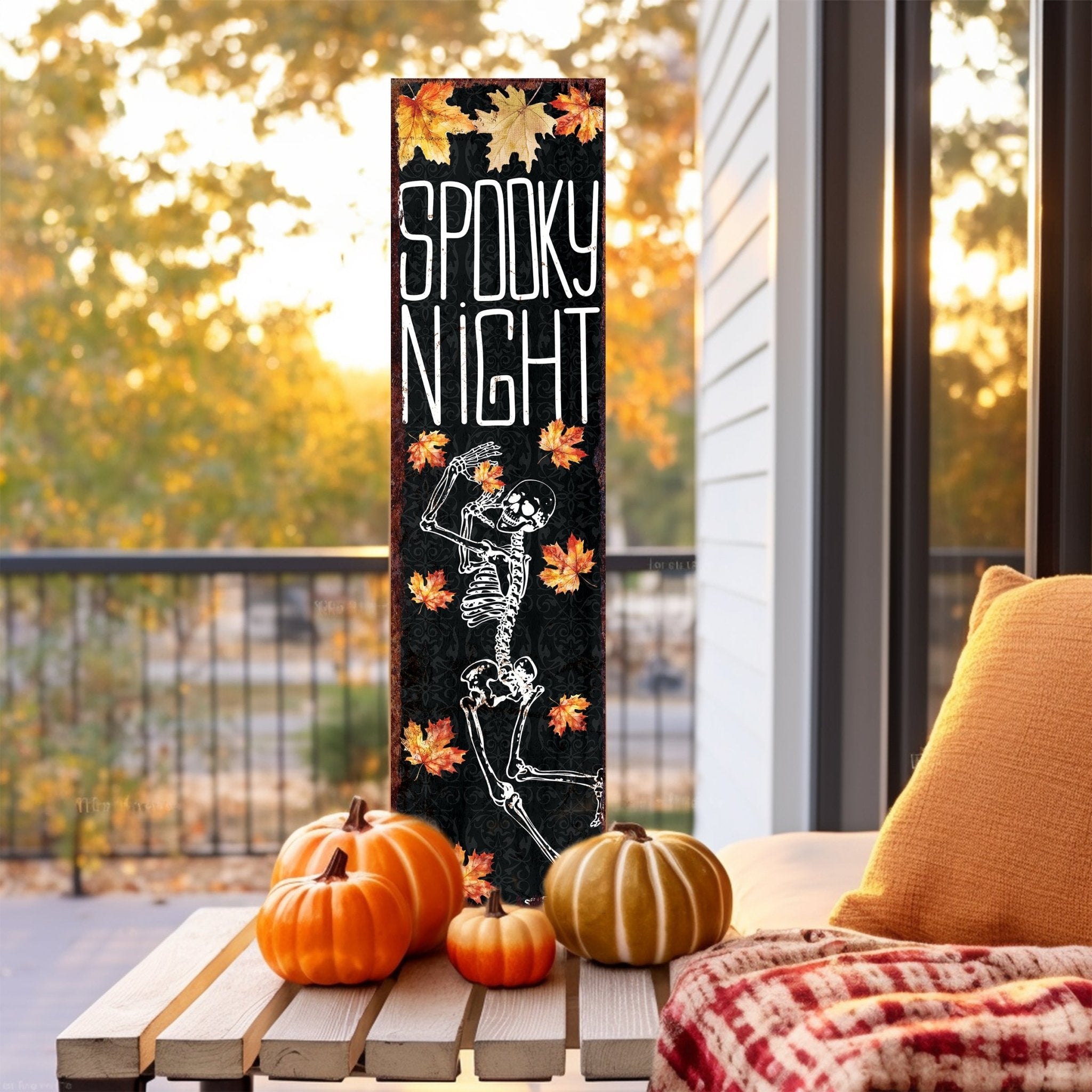 36in Spooky Night Halloween Porch Sign - Front Porch Halloween Welcome Sign - Tuesday Morning - Wall Signs