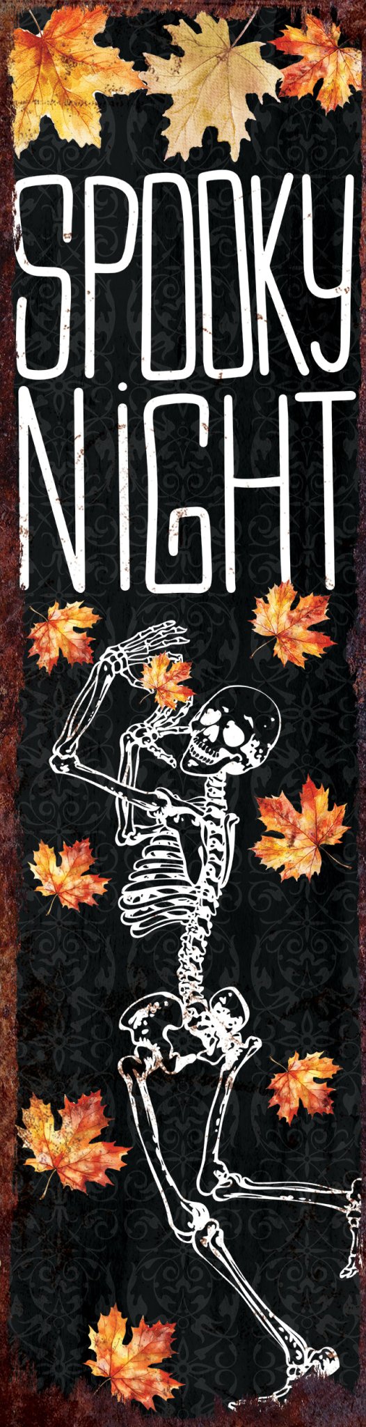 36in Spooky Night Halloween Porch Sign - Front Porch Halloween Welcome Sign - Tuesday Morning - Wall Signs