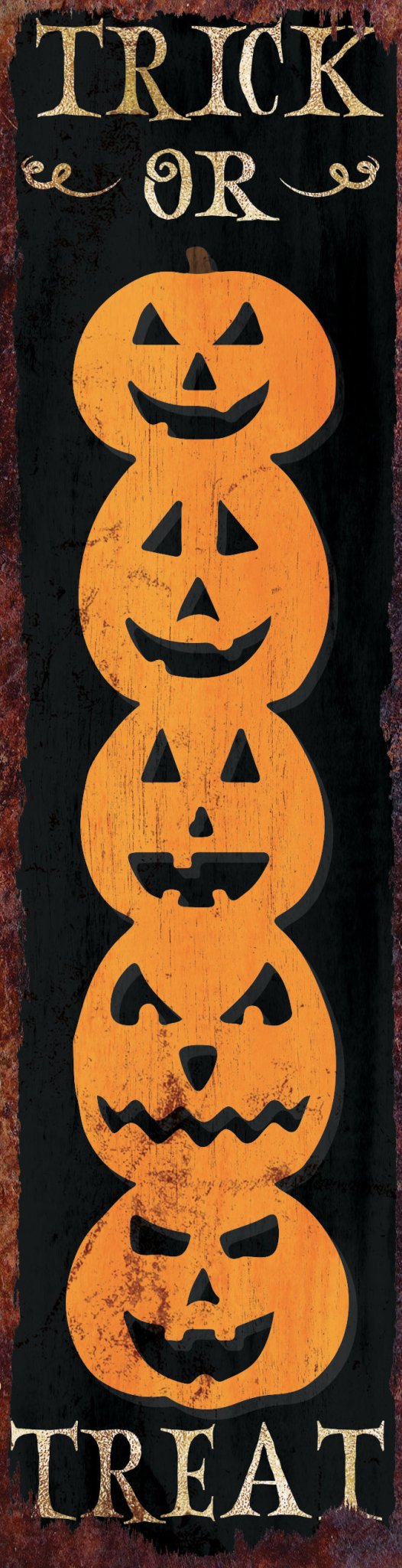 36in Trick or Treat Halloween Porch Sign - Front Porch Halloween Welcome Sign - Tuesday Morning - Wall Signs