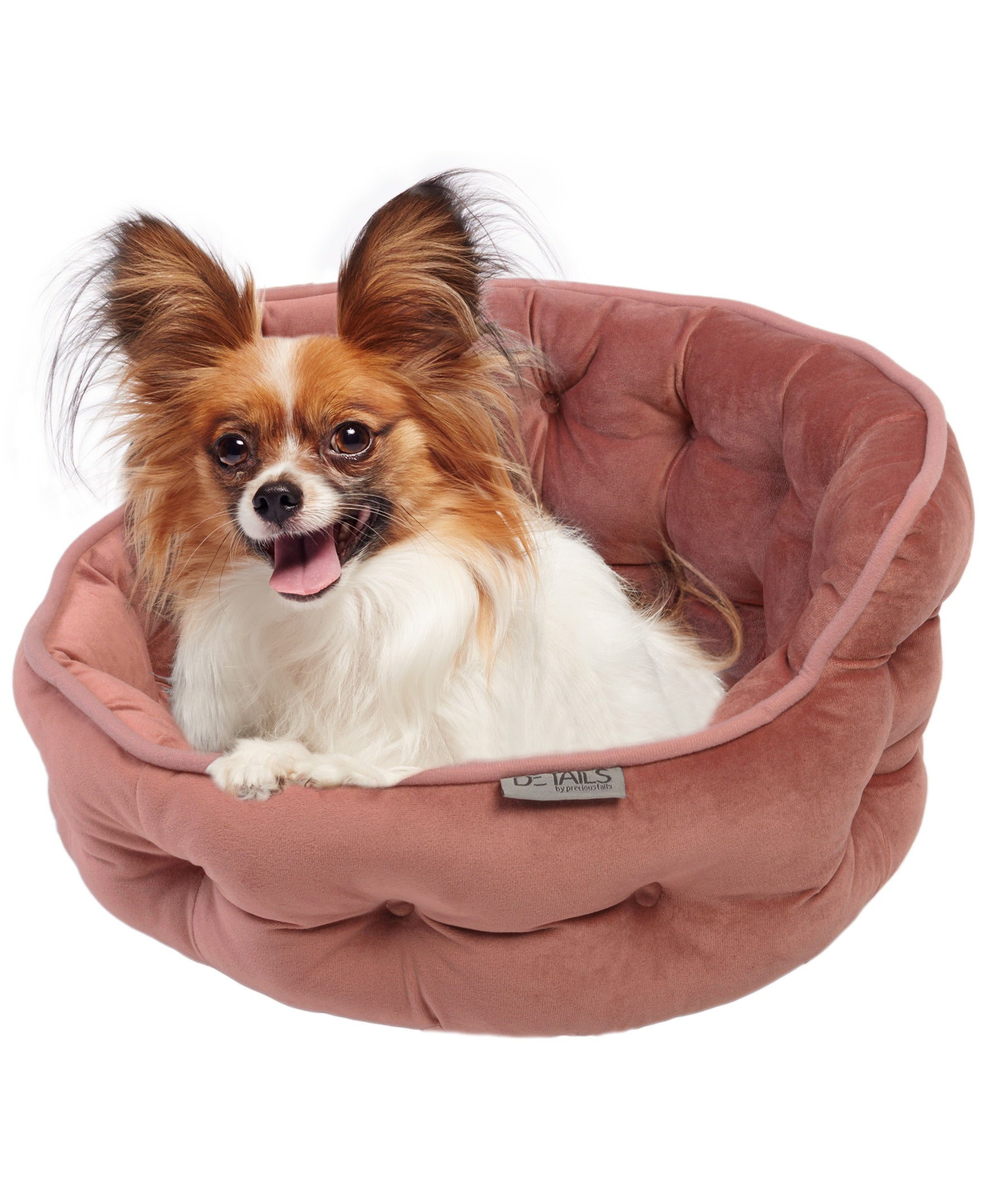 Details Ultra Plush Mini Tufted Velvet Round Cuddler Pet Bed