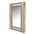 Gray Natural and White Wood Framed Accent Mirror