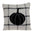 Grey Plaid Pumpkin Throw Pillow