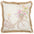 18" Beige And Pink Bicycle And Flowers Indoor Outdoor Throw Pillow With Fringe