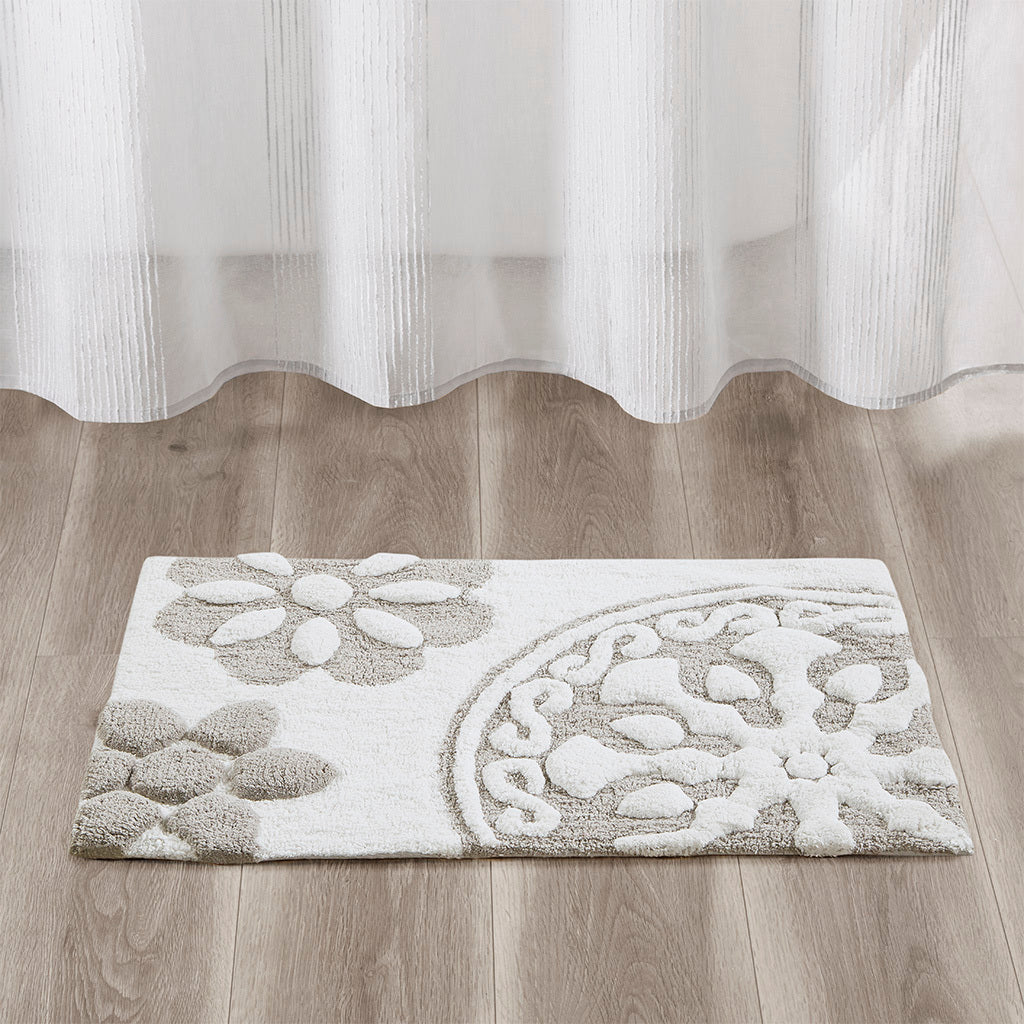 Medallion Cotton Tufted Bath Rug