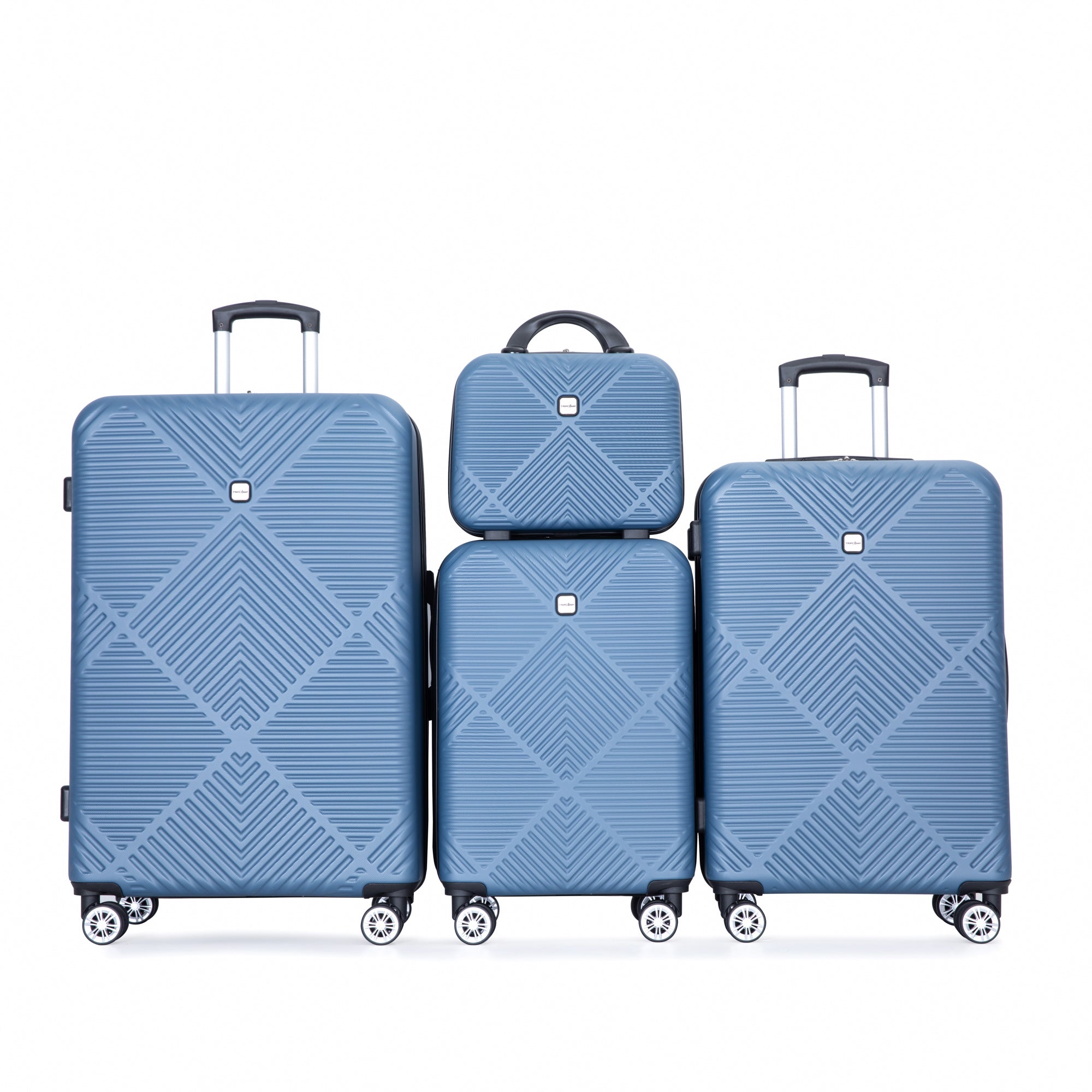 4 - piece ABS lightweight suitcase, 14 inch makeup box, aircraft wheels (14/20/24/28) BLUE - Tuesday Morning - Luggage & Bags