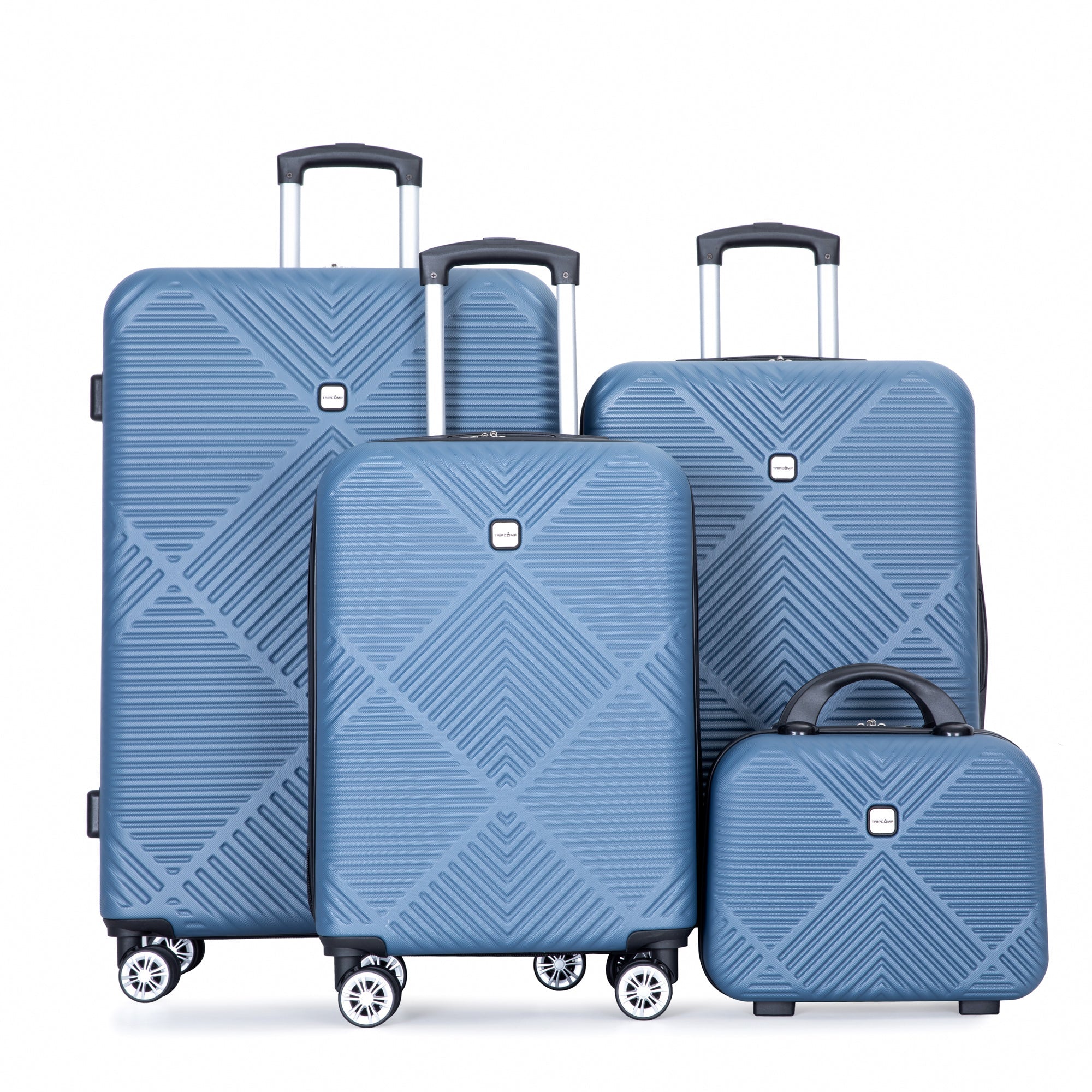 4 - piece ABS lightweight suitcase, 14 inch makeup box, aircraft wheels (14/20/24/28) BLUE - Tuesday Morning - Luggage & Bags