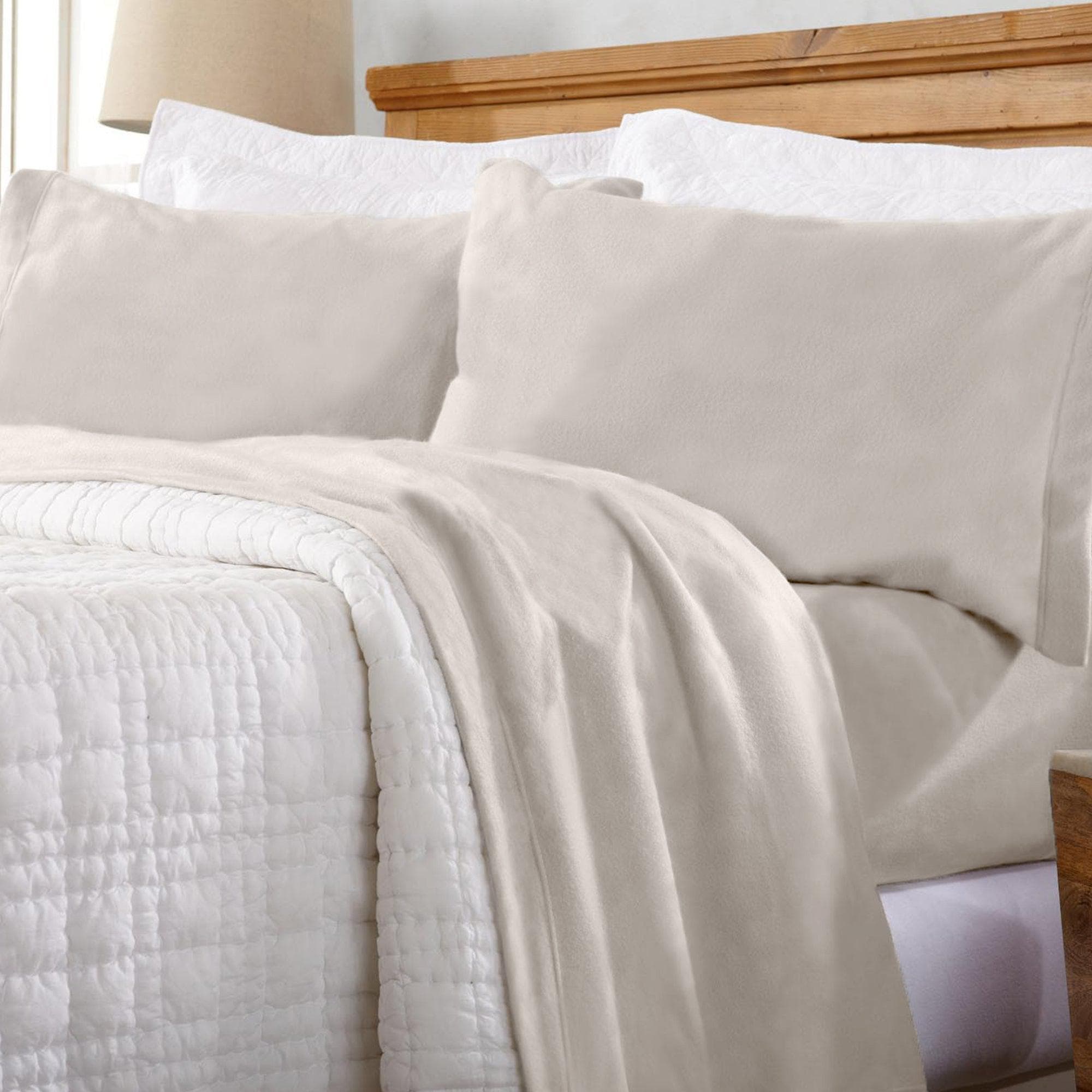 4 - Piece Solid Fleece Sheet - Christina Collection (7 Colors Available) - Tuesday Morning - Bed Sheets