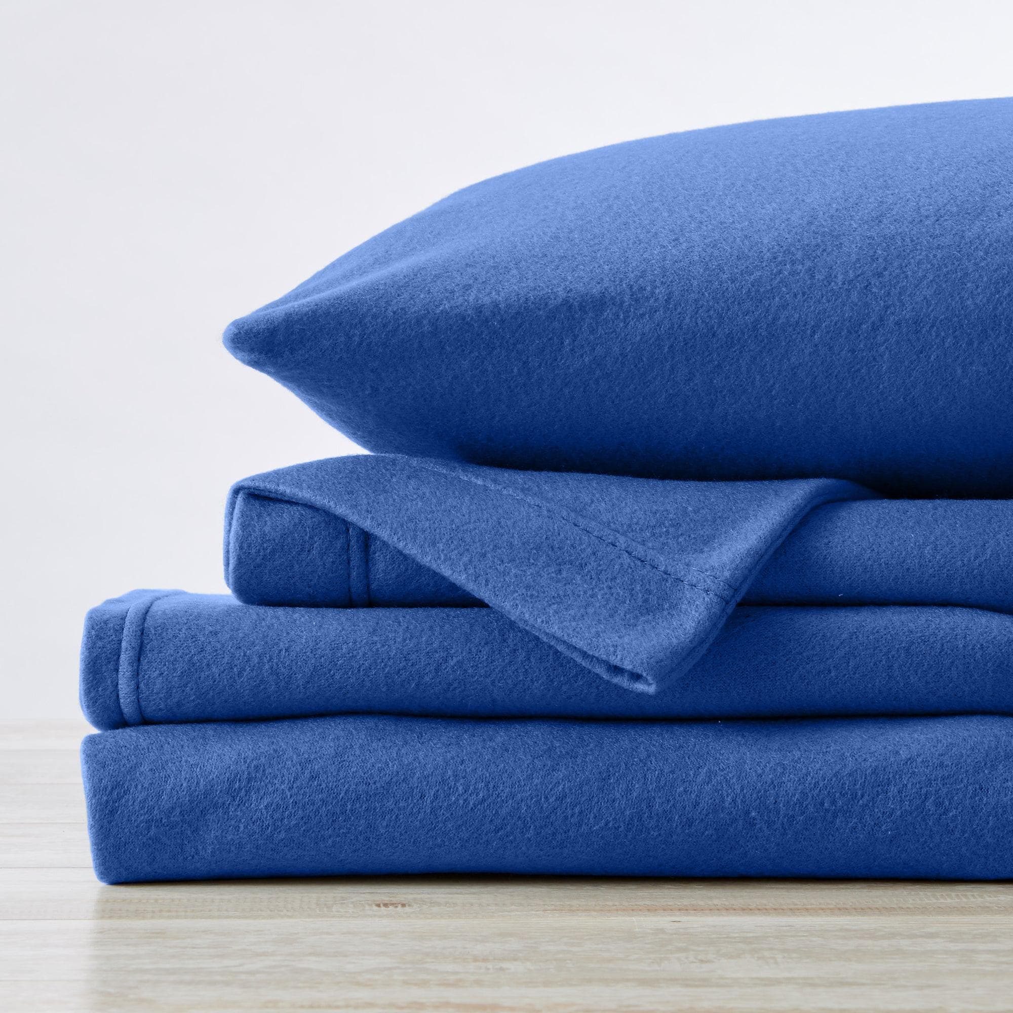 4 - Piece Solid Fleece Sheet - Christina Collection (7 Colors Available) - Tuesday Morning - Bed Sheets