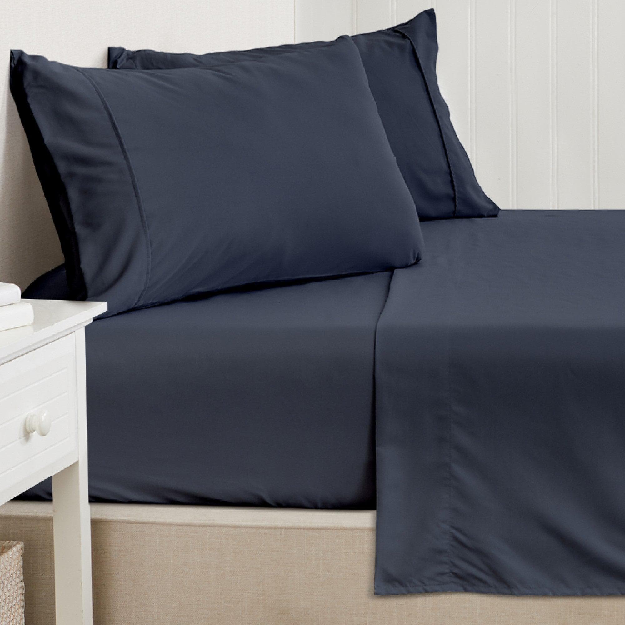 4 Piece Solid Microfiber Sheet - Amara Collection (11 Colors Available) - Tuesday Morning - Bed Sheets