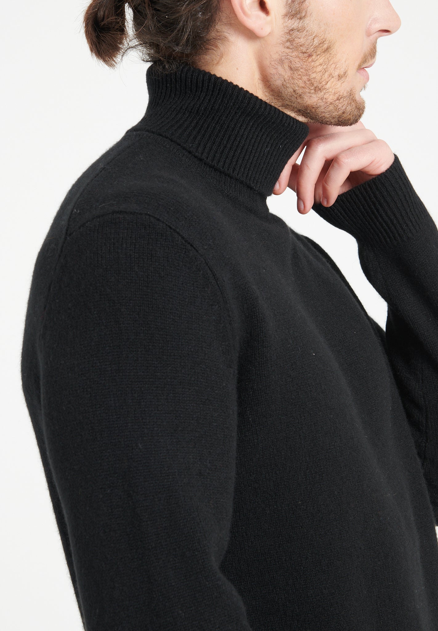 4 - thread cashmere turtleneck sweater, black - Tuesday Morning - Sweaters & Hoodies