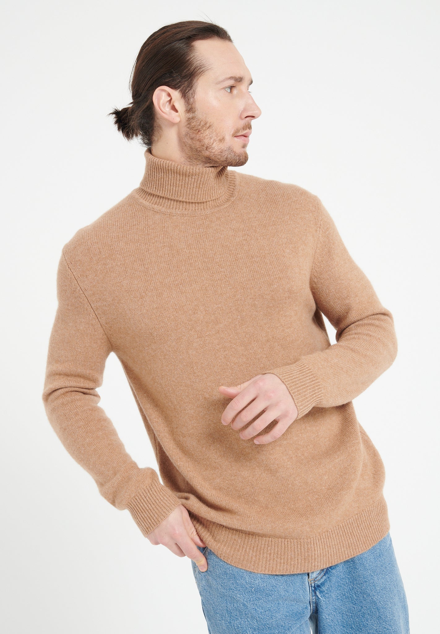 4 - thread cashmere turtleneck sweater camel - Tuesday Morning - Sweaters & Hoodies