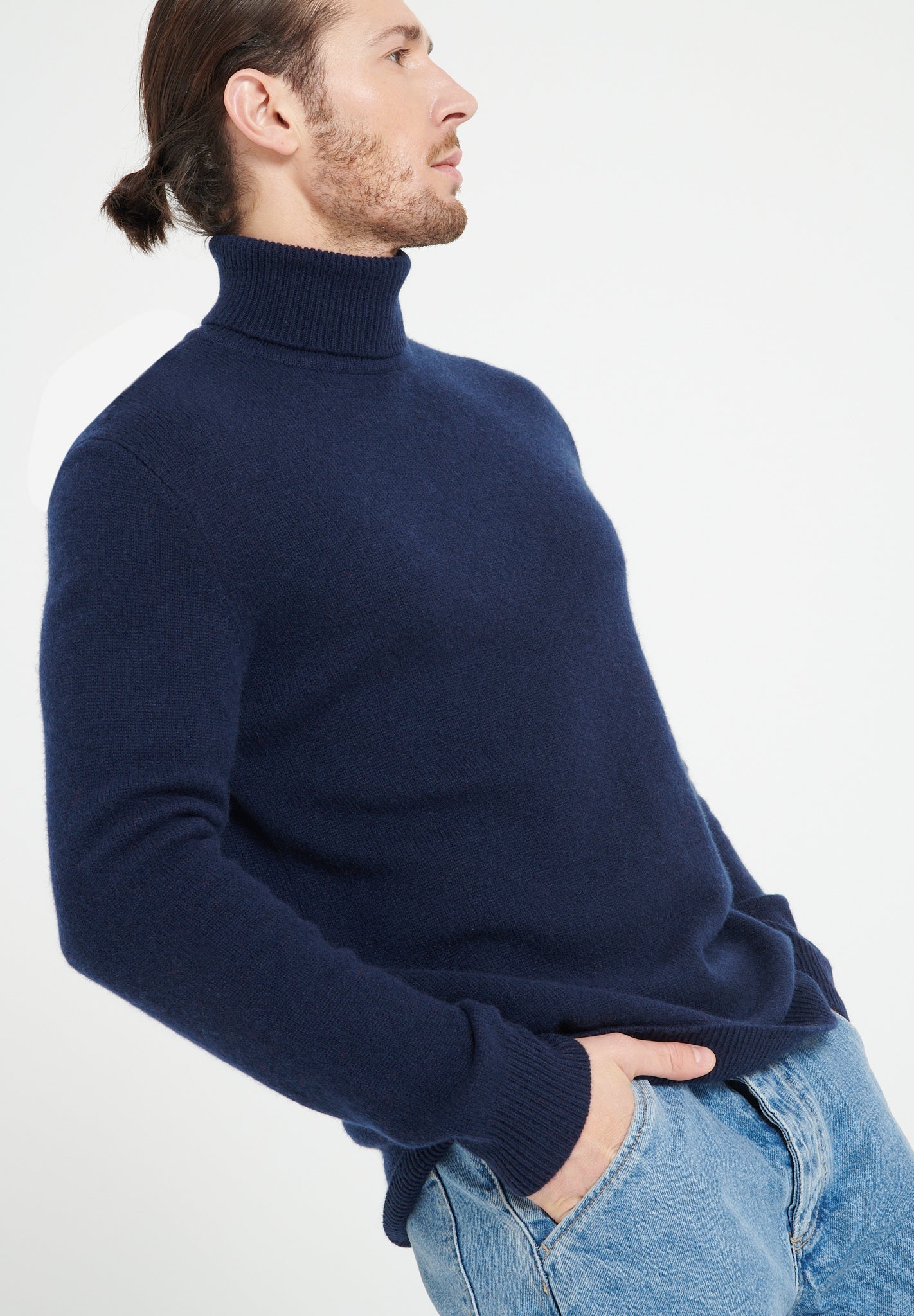 4 - thread cashmere turtleneck sweater navy blue - Tuesday Morning - Sweaters & Hoodies