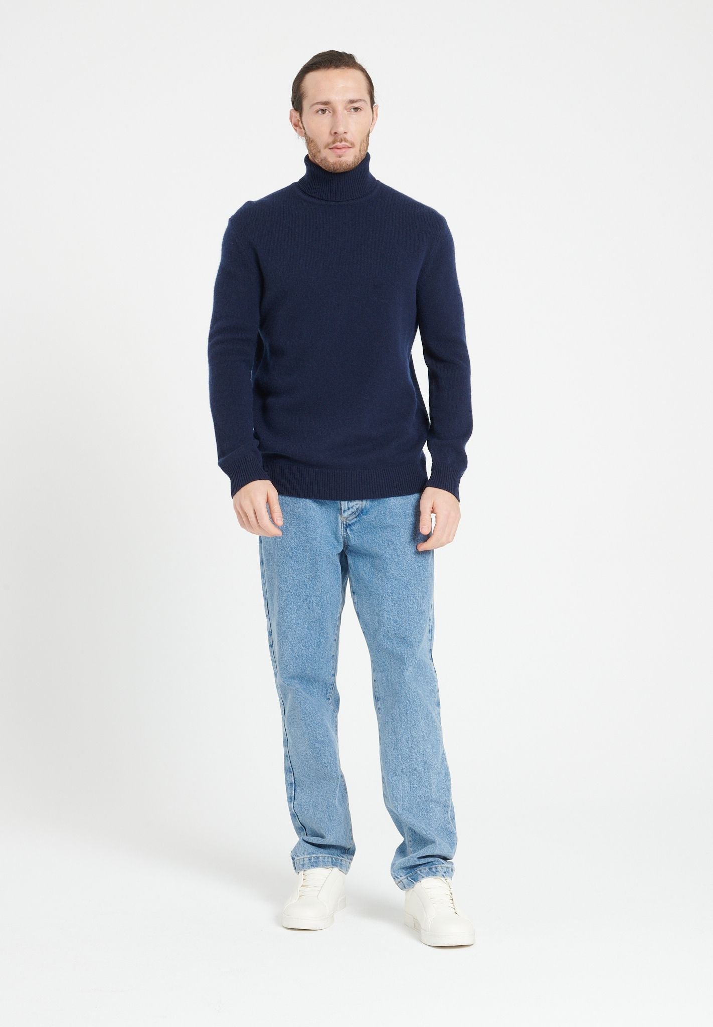 4 - thread cashmere turtleneck sweater navy blue - Tuesday Morning - Sweaters & Hoodies