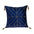 Velvet Throw Pillow with Gold Tassels