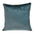 Reversible Gray and Teal Square Velvet Throw Pillow