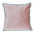 Pink and White Reversible Velvet Throw Pillow