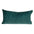 Teal Quilted Velvet Geo Decorative Throw Pillow