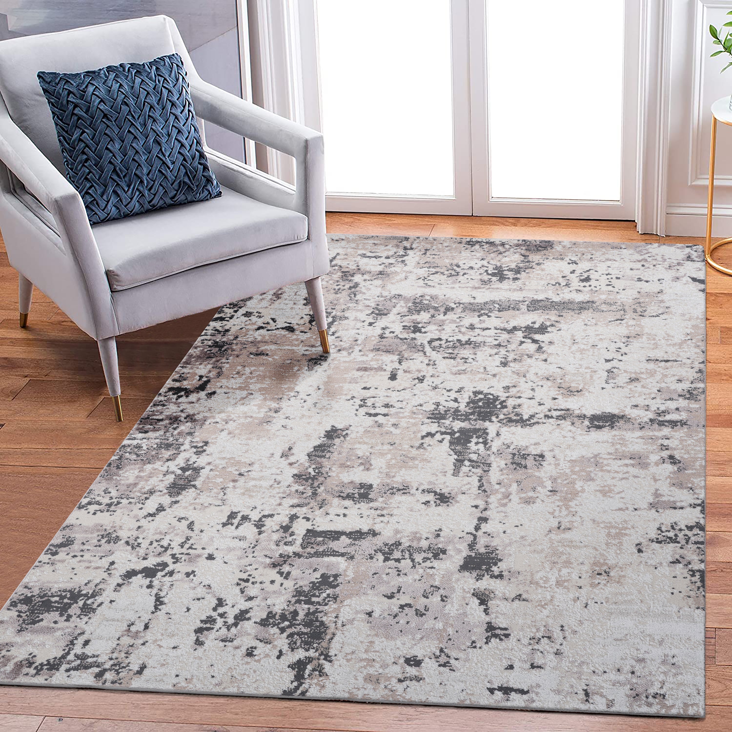 NAAR MARFI Collection Abstract Non-Shedding and Stain Resistant Area Rug