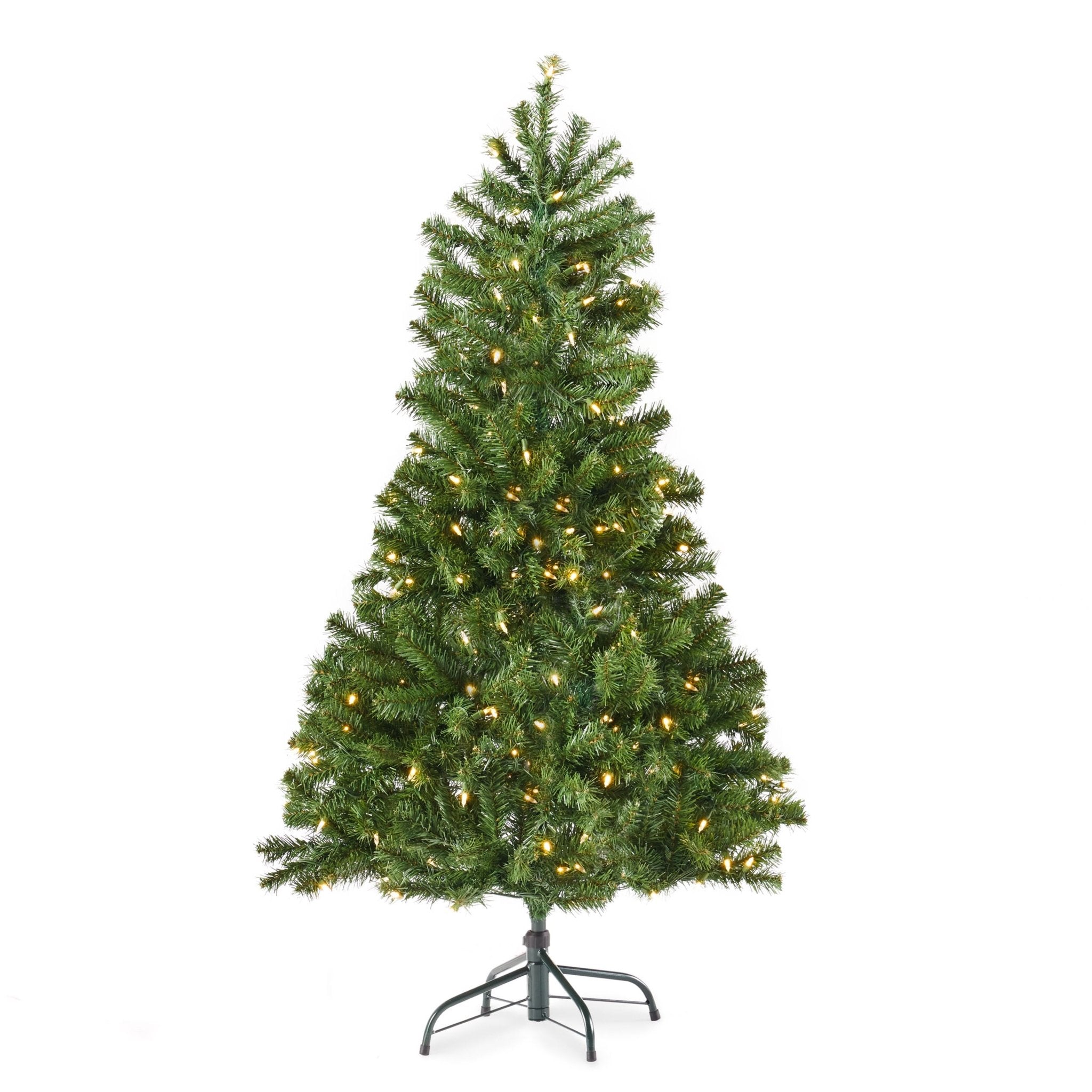 4.5' Noble Hinged Tree with 200 Clear Lights - UL,Dia:32 - Tuesday Morning - Decorative Objects