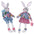 Plush Plaid Easter Rabbit Shelf Sitter (Set of 2)