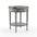 Gray Manufactured Wood Round End Table With Drawer And Shelf