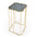 Gold And Black Glass Free Form End Table