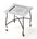 Black And Silver Textured Aluminum Square End Table