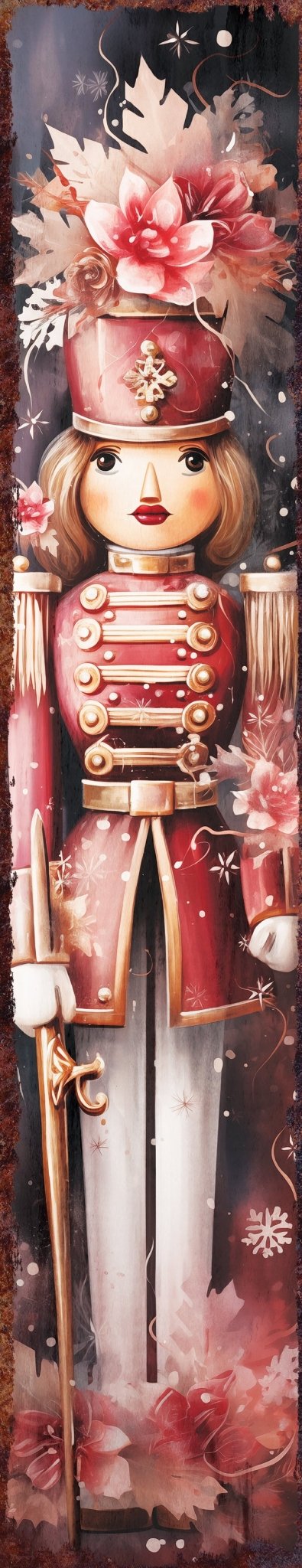 48in Girl Nutcracker Soldier Christmas Sign - Tuesday Morning - Wall Signs