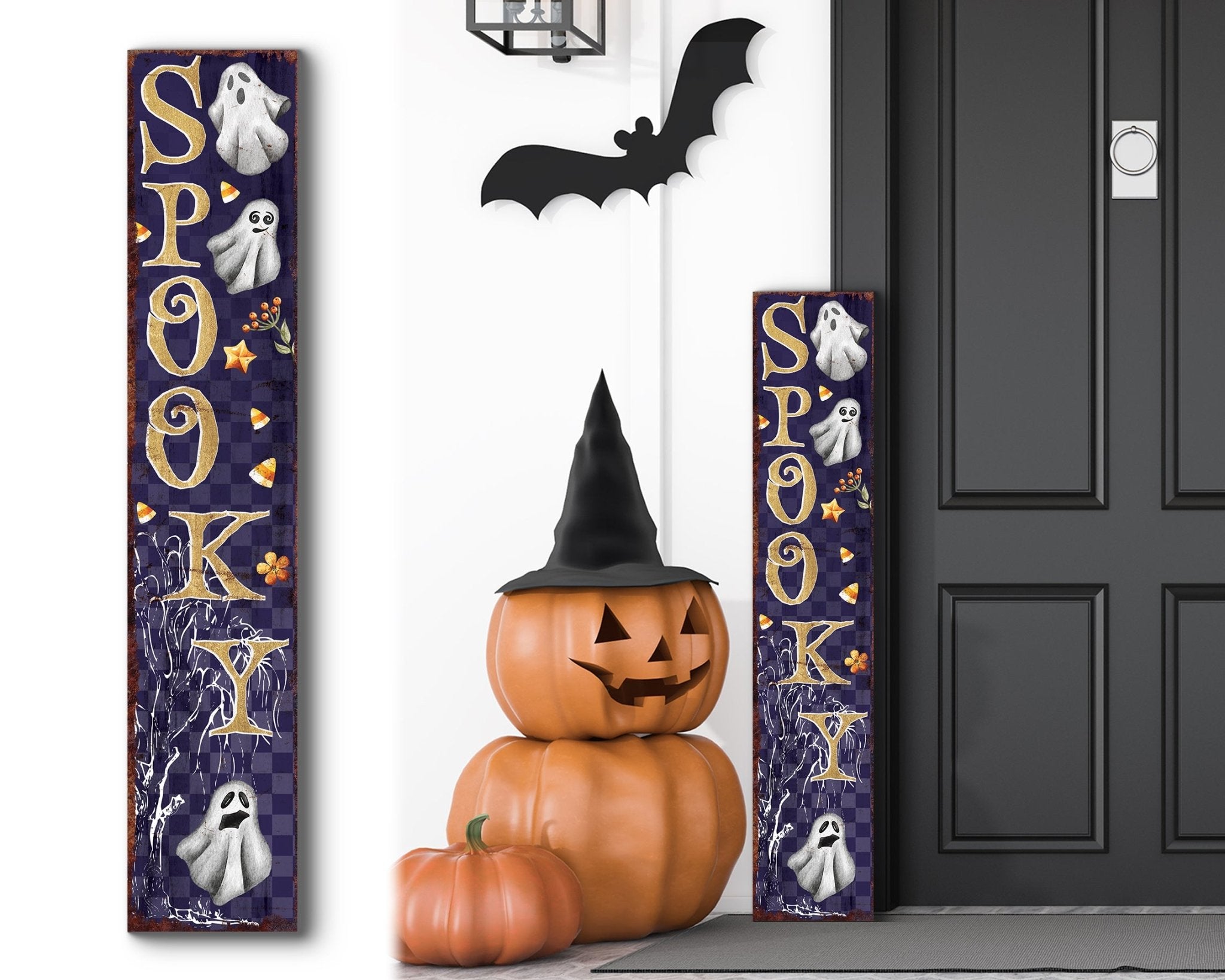 48in Spooky Halloween Porch Sign - Front Porch Halloween Welcome Sign - Tuesday Morning - Wall Signs