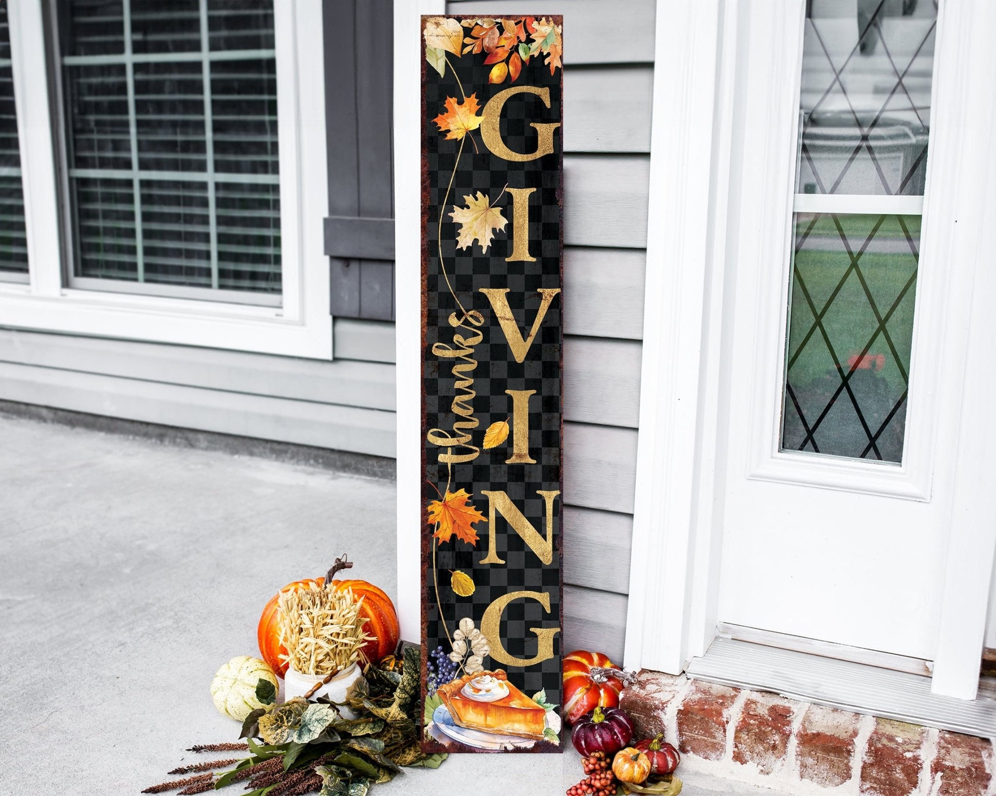 48in Thanksgiving Fall Porch Sign - Front Porch Fall Welcome Sign - Tuesday Morning - Wall Signs