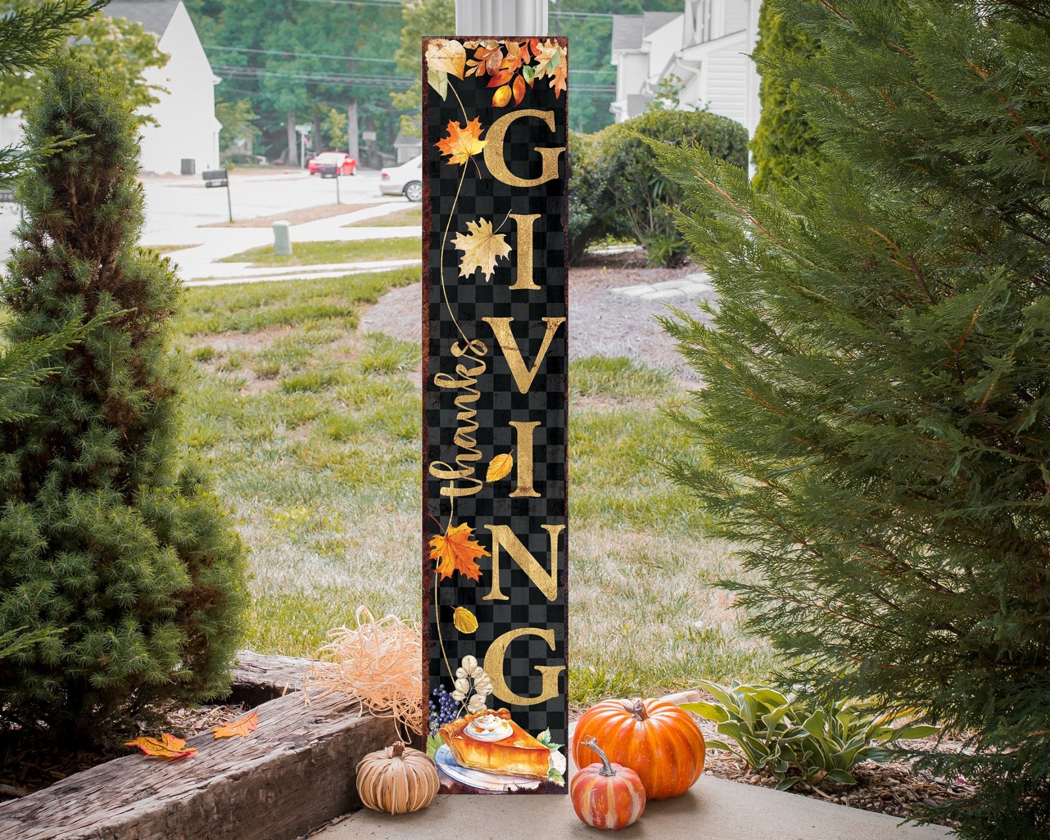 48in Thanksgiving Fall Porch Sign - Front Porch Fall Welcome Sign - Tuesday Morning - Wall Signs