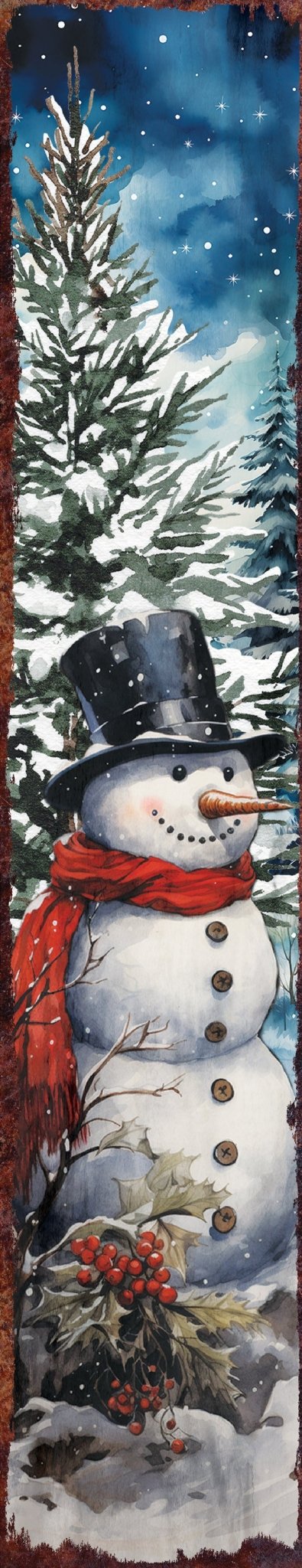 48in Vintage Snowman Christmas Porch Sign - Tuesday Morning - Wall Signs