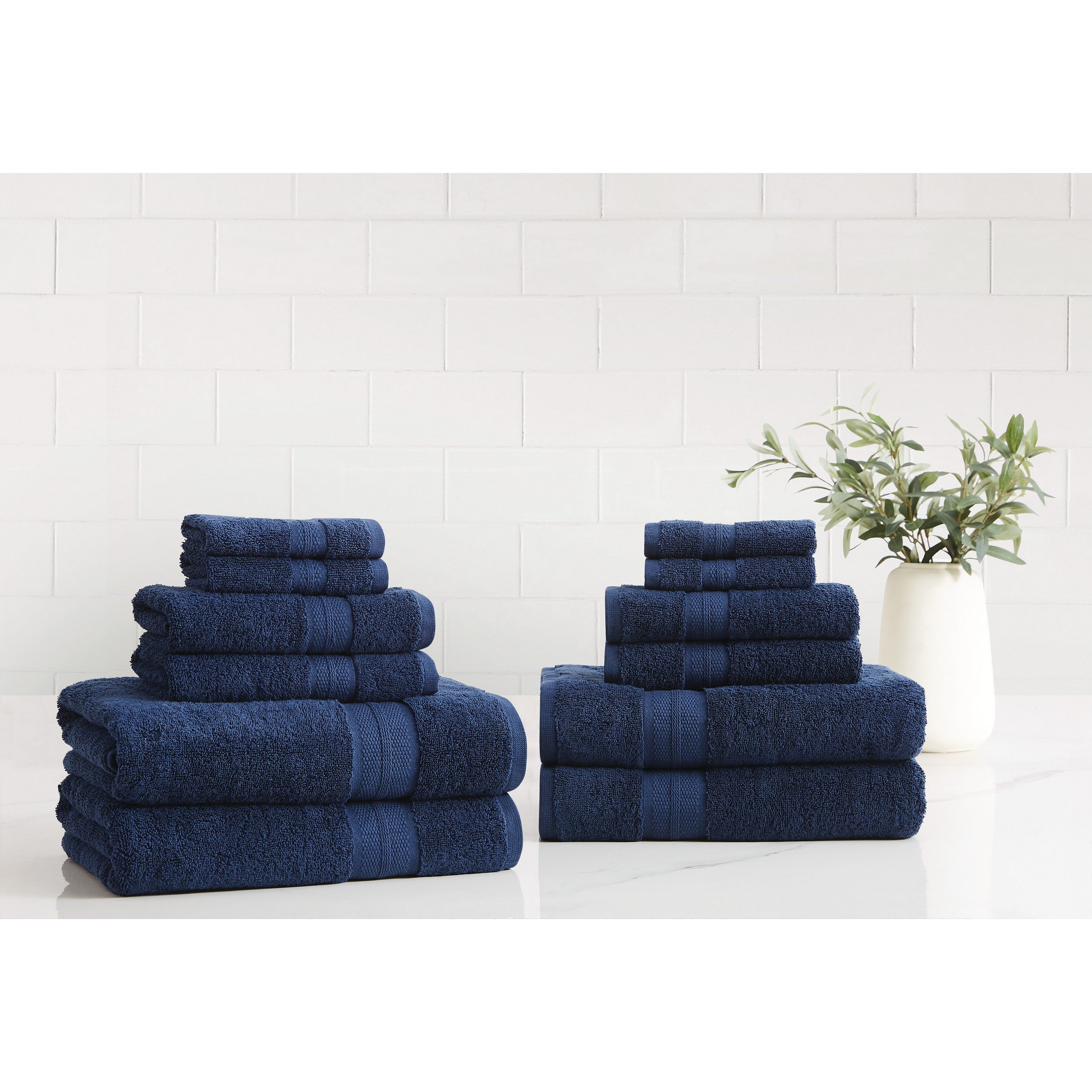 London Fog Signature Solid 12 Piece Towel Set- 3 Color Options