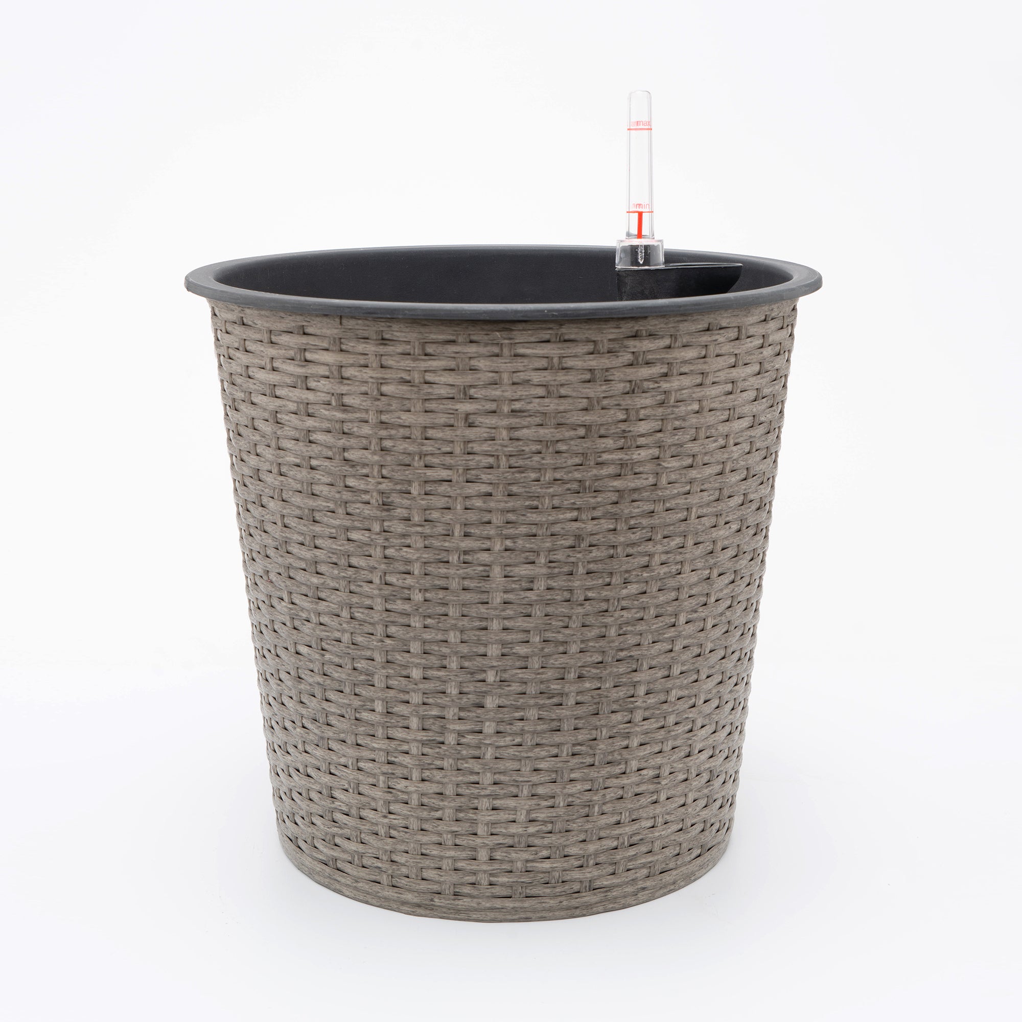 13-in.Gray-Wicker-Self-watering-Planter-Pots-&-Planters