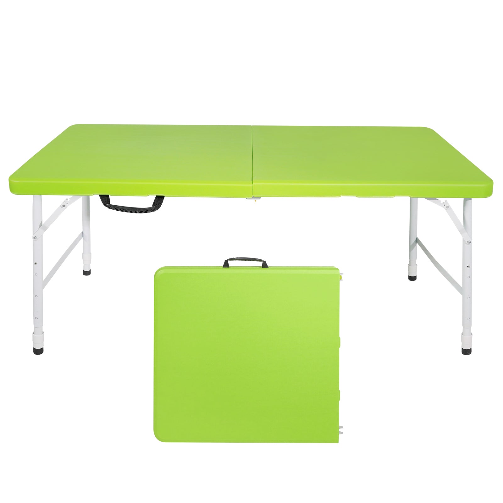 4ft Green Portable Folding Table Indoor&Outdoor Maximum Weight 135KG Foldable Table for Camping - Tuesday Morning - Outdoor Tables