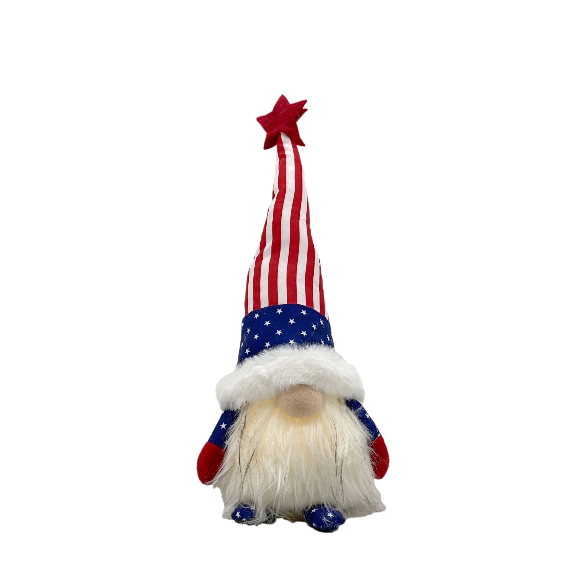 4th of July American Flag Fabric Holiday Gnome w/ LED - Tuesday Morning - Decorative Objects