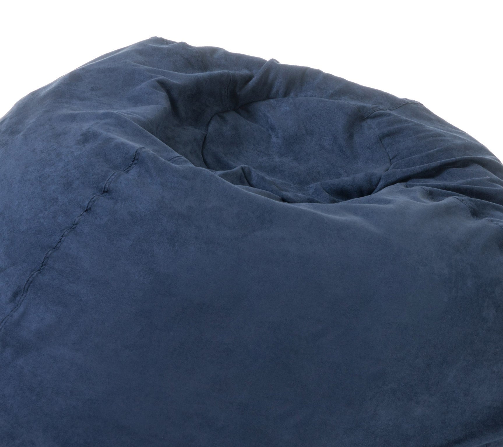 5 - Foot Comfortable High - Density Shredded Foam Bean Bag Chair with Removable Microsuede Cover - Midnight Blue - Tuesday Morning - Beanbags