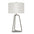 Contemporary Metal Table Lamp Featuring a White Drum Shade