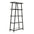 70" Black Metal and Glass Five Tier Etagere Bookcase