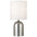 Metal Cylinder Table Lamp With White Drum Shade