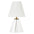 Clear Glass Cylinder Table Lamp With White Drum Shade