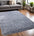 Stylish Silver Shag Area Rug with Hand-Tufted Texture