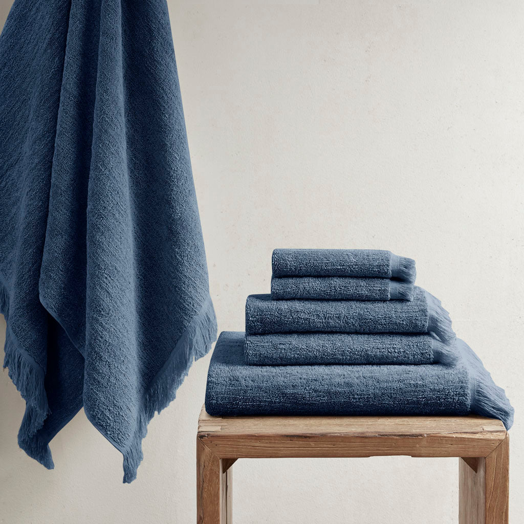 Cotton Dobby Slub 6 Piece Towel Set