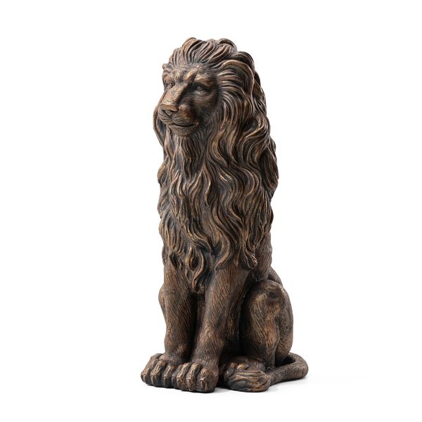 MGO Sitting Lion Garden Statue