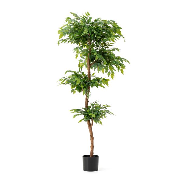 5ft. Faux Ficus Tree in Pot - Tuesday Morning - Faux Trees