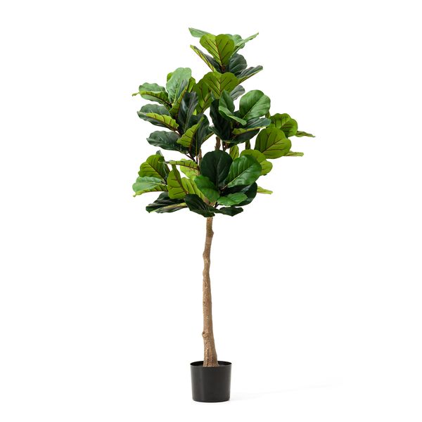 5ft. Faux Fiddle Leaf Fig Tree in Pot - Tuesday Morning - Faux Trees